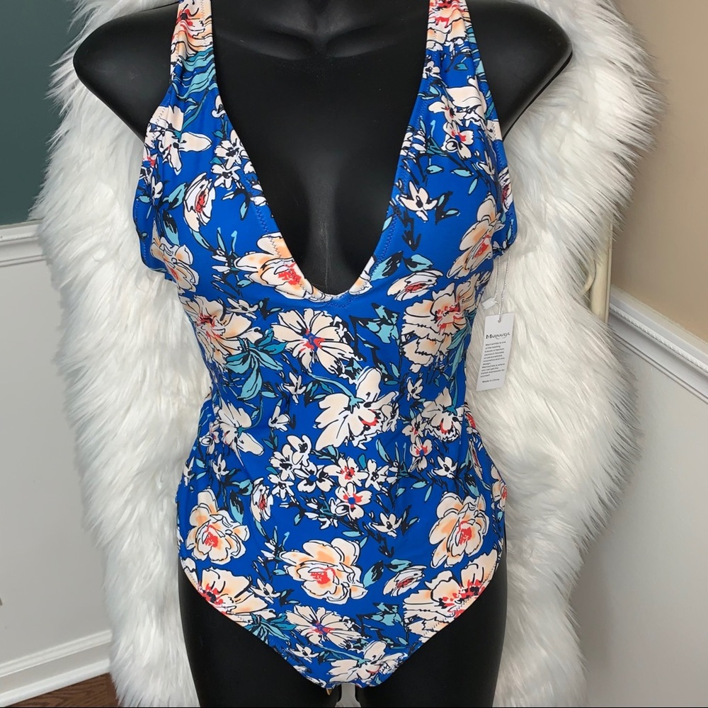 Marinavida Blue Floral Print Swimsuit